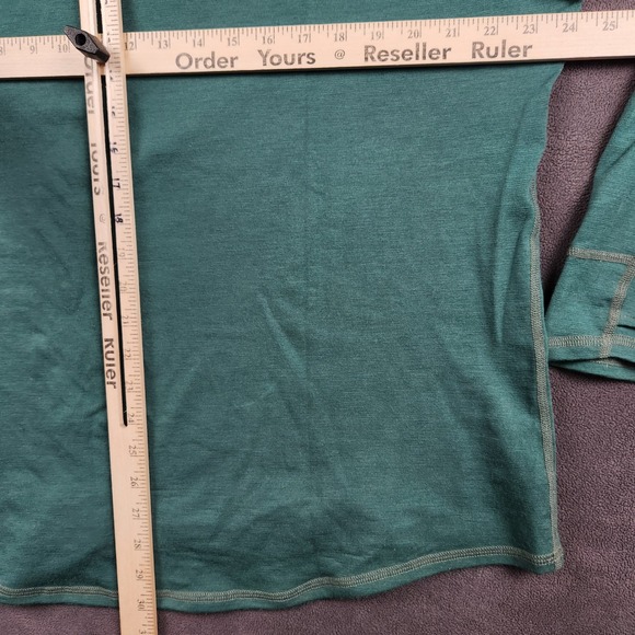 Voormi 1/4 Zip Sweater Mens XL Green Wool Blend Pullover Fleece Sweatshirt USA - Picture 7 of 8